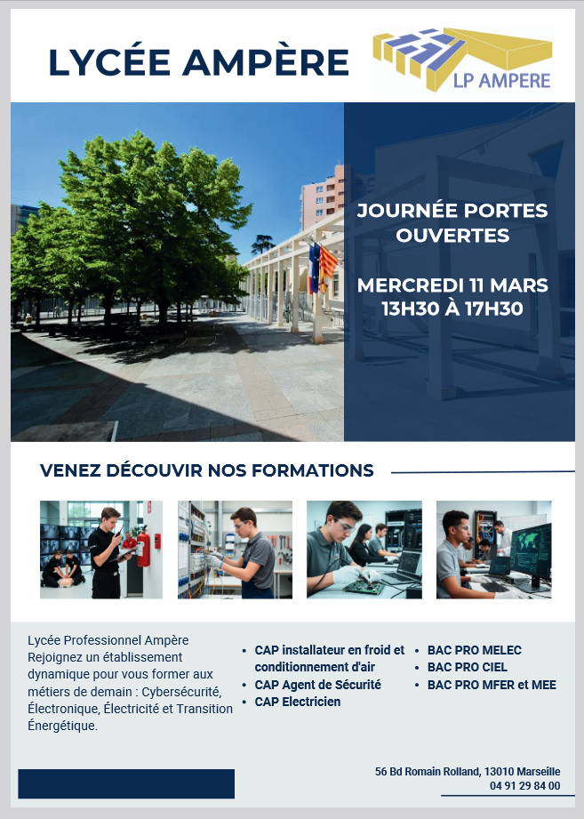 Lycée professionnel Ampère : lycée public à Marseille